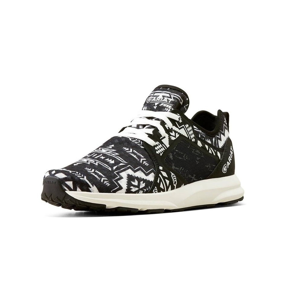 Ariat Fuse Midnight Montana Black White Southwestern Sneakers 10050877 size 9B